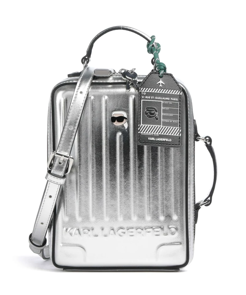 Karl Lagerfeld Ikon Crossover väska silver