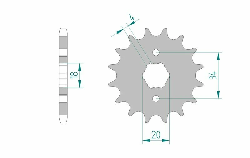 AFAM Steel Standard Front Sprocket 20200 - 428 20200-17