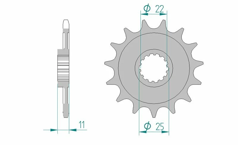 AFAM Steel Standard Front Sprocket 37400 - 520 37400-15
