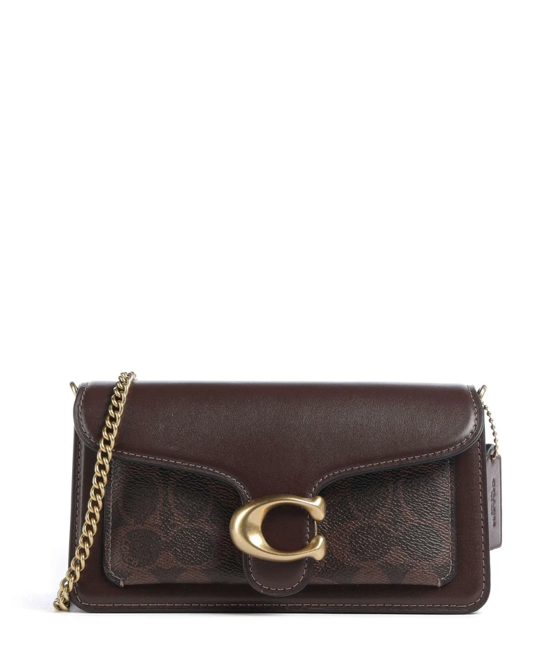 Coach Tabby Signature Chain 19 Crossover väska maple