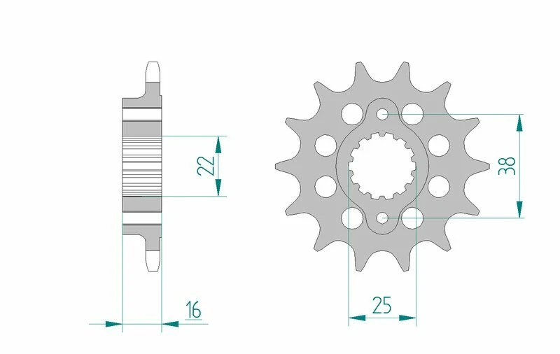 AFAM Steel Standard Front Sprocket 52611 - 520 52611-14