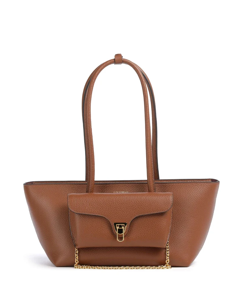 Coccinelle Beat Double Axelremsväska cognac