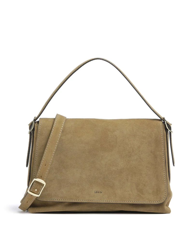 Abro Suede Carina Axelremsväska mud
