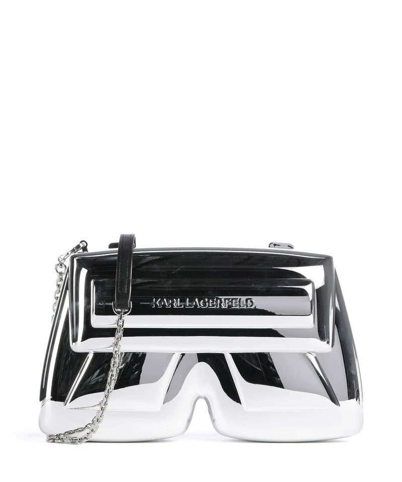 Karl Lagerfeld Ikon K Crossover väska silver metal