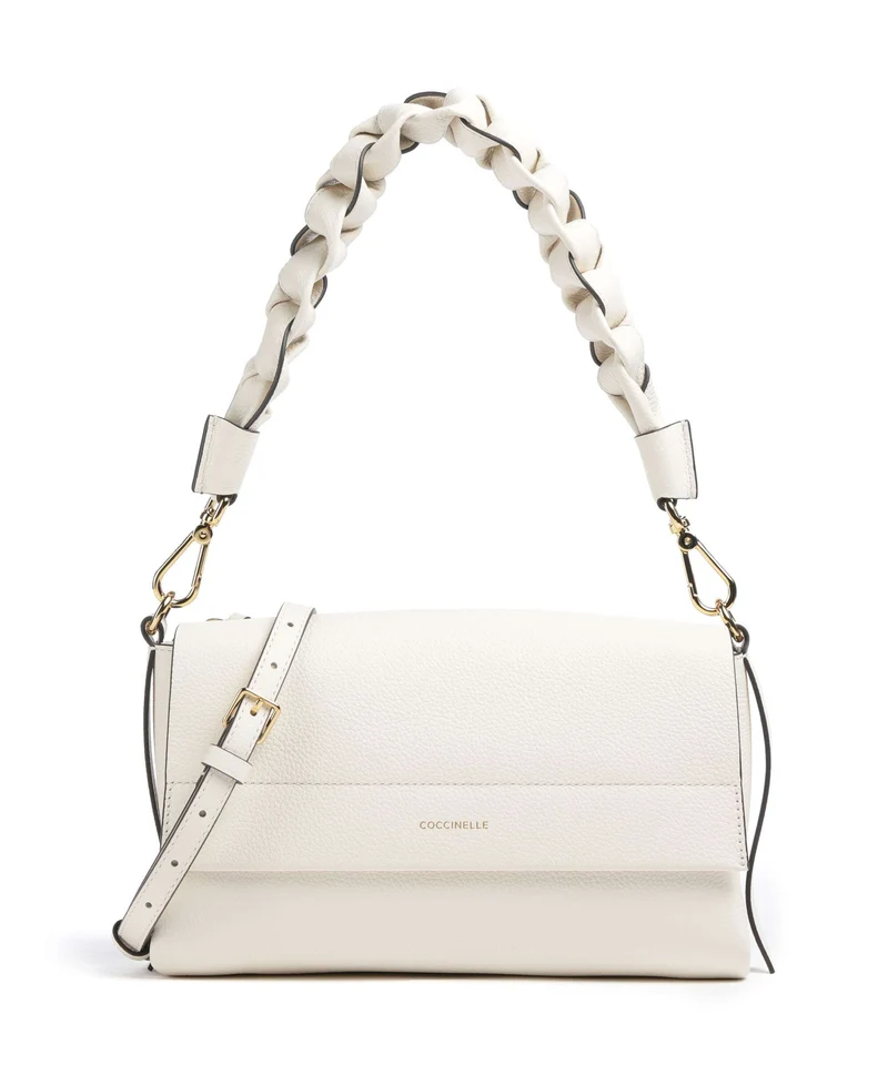 Coccinelle Boheme Grana Double Axelremsväska pearl/cognac