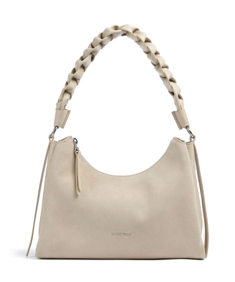Coccinelle Boheme Suede Axelremsväska sandshell