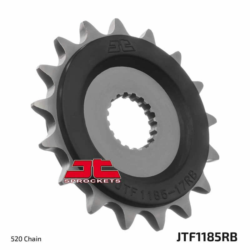 JT SPROCKETS Front Sprocket 17 Teeth Steel Noise-Free 520 Pitch Type 1185 JTF1185.17RB