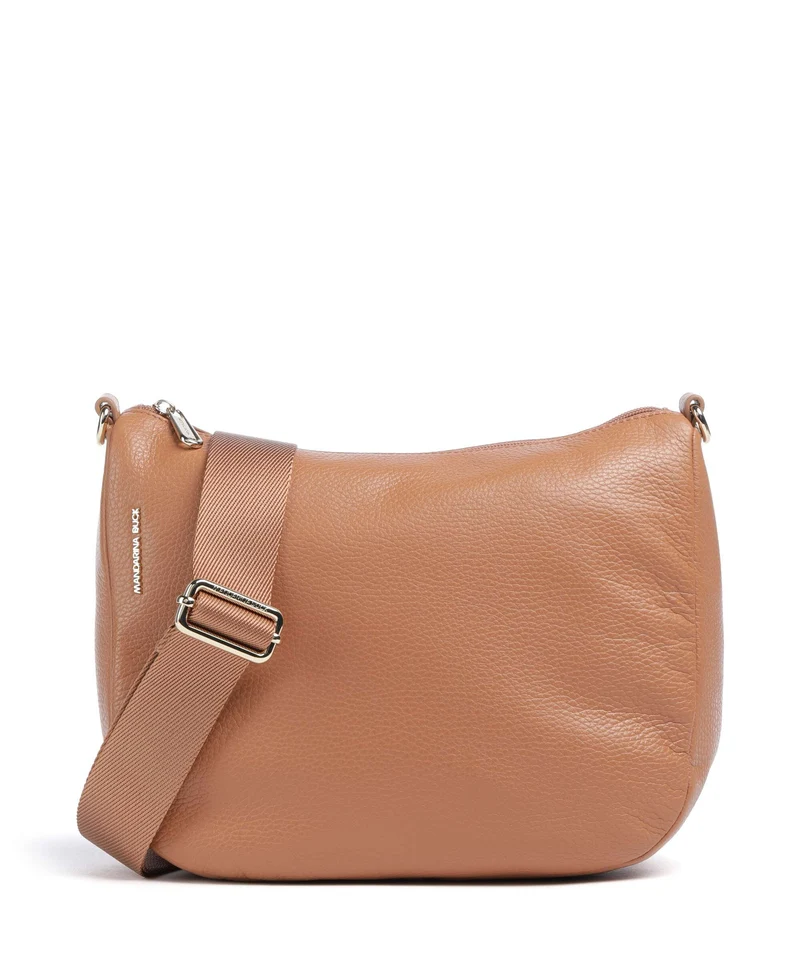 Mandarina Duck Mellow Leather Crossover väska pecan nut