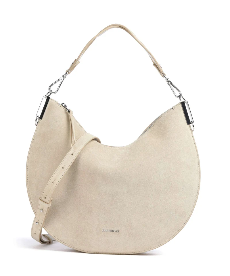 Coccinelle Sunup Suede Axelremsväska sandshell