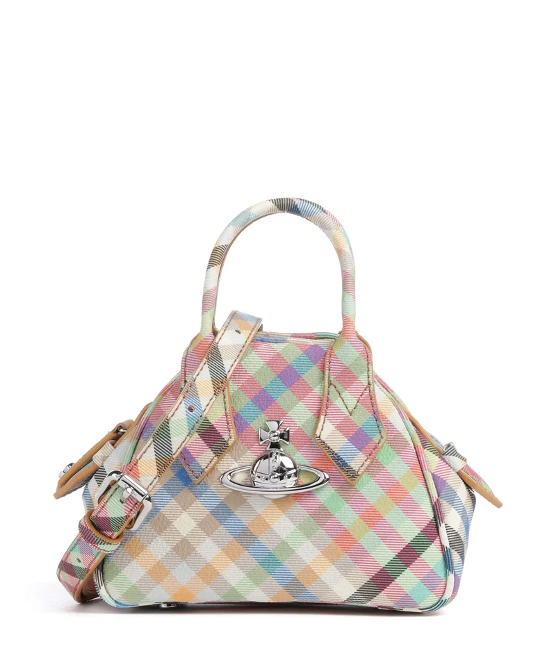 Vivienne Westwood Yasmine Buccia D'Arancia Mini Crossover väska heather plaid