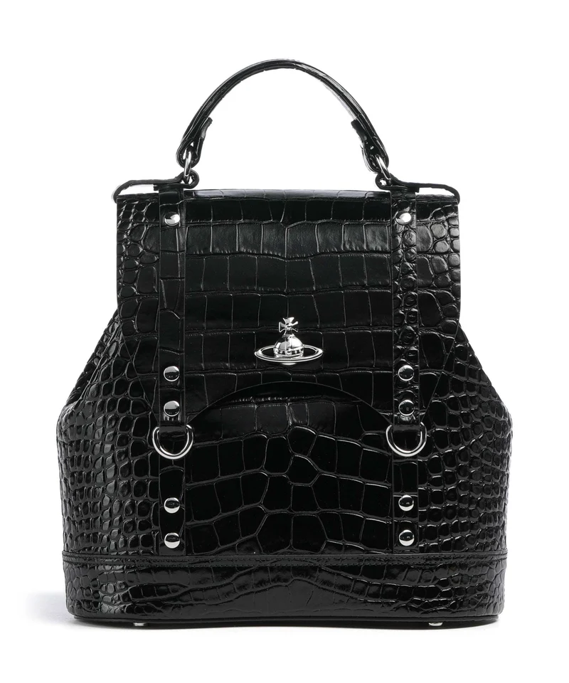 Vivienne Westwood Max Embossed Croc Small Ryggsäck black