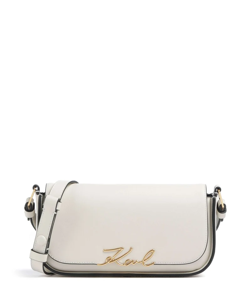 Karl Lagerfeld K/Signature Axelremsväska off white