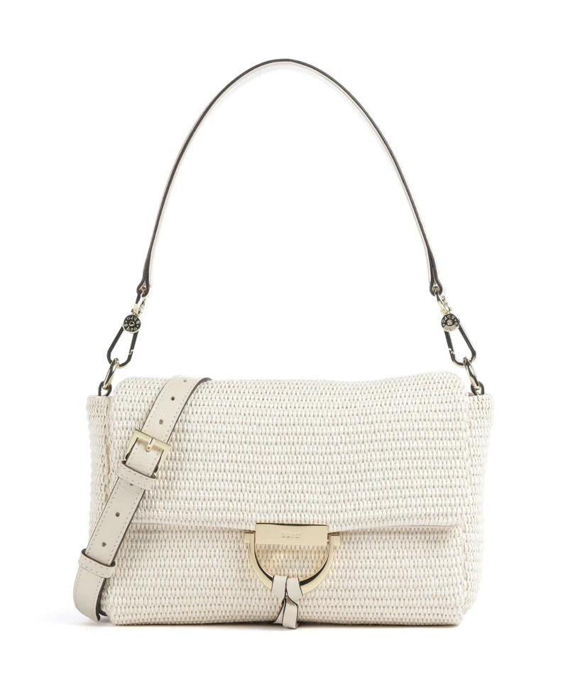 Abro Raffia Classica Temi Axelremsväska beige