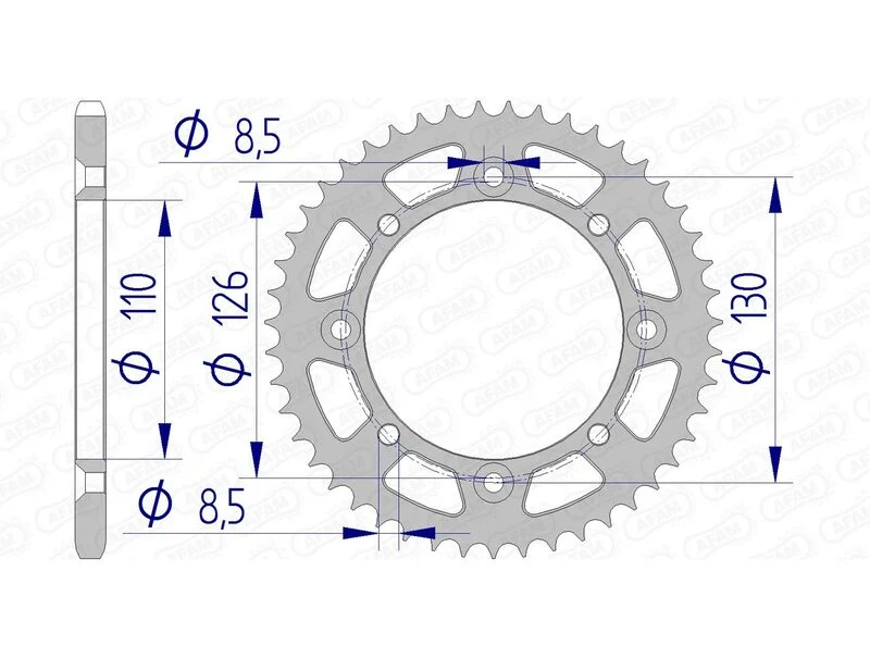 AFAM Aluminium Rear Sprocket 17107420 17107N-47