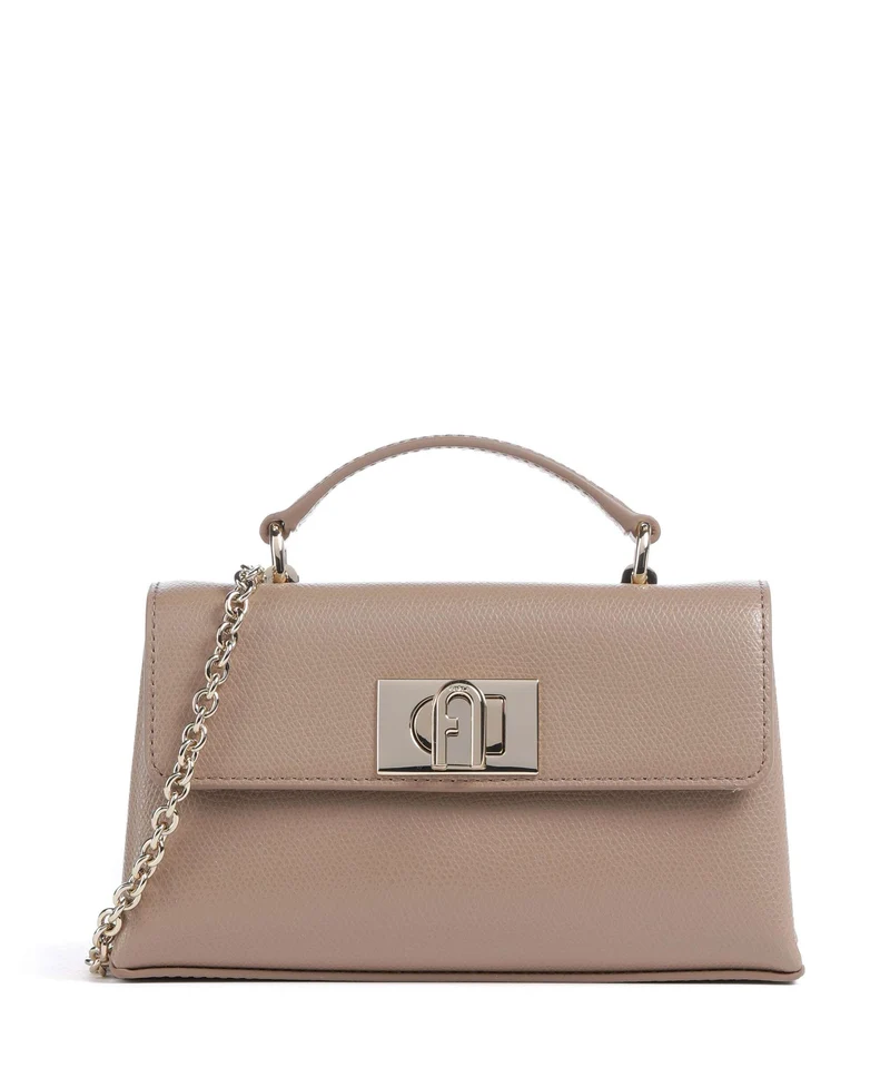 Furla 1927 Mini Crossover väska greige