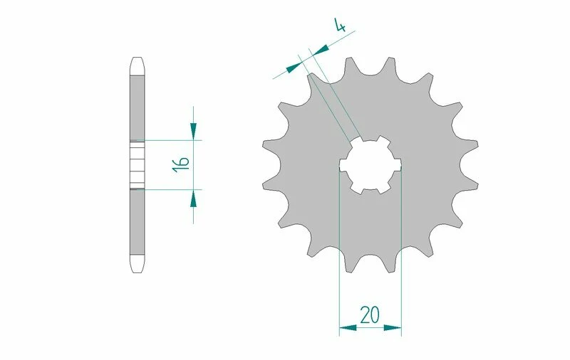 AFAM Steel Self-Cleaning Front Sprocket 30100 - 420 30100+13