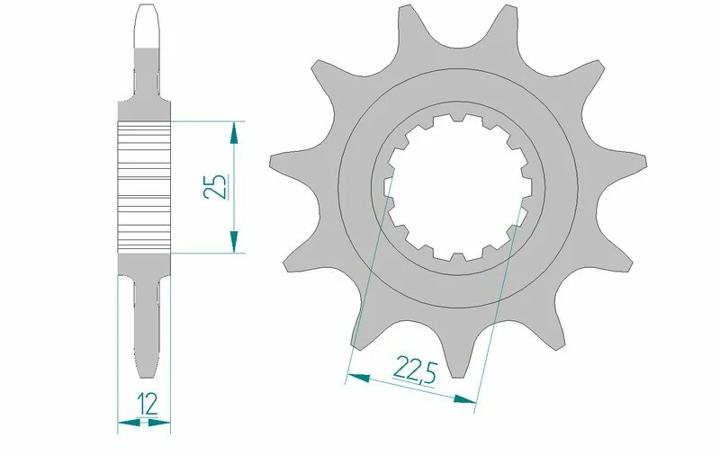 AFAM Steel Standard Front Sprocket 97200 - 520 97200-09