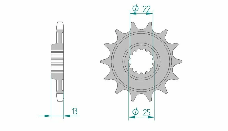 AFAM Steel Standard Front Sprocket 94902 - 525 94902-17