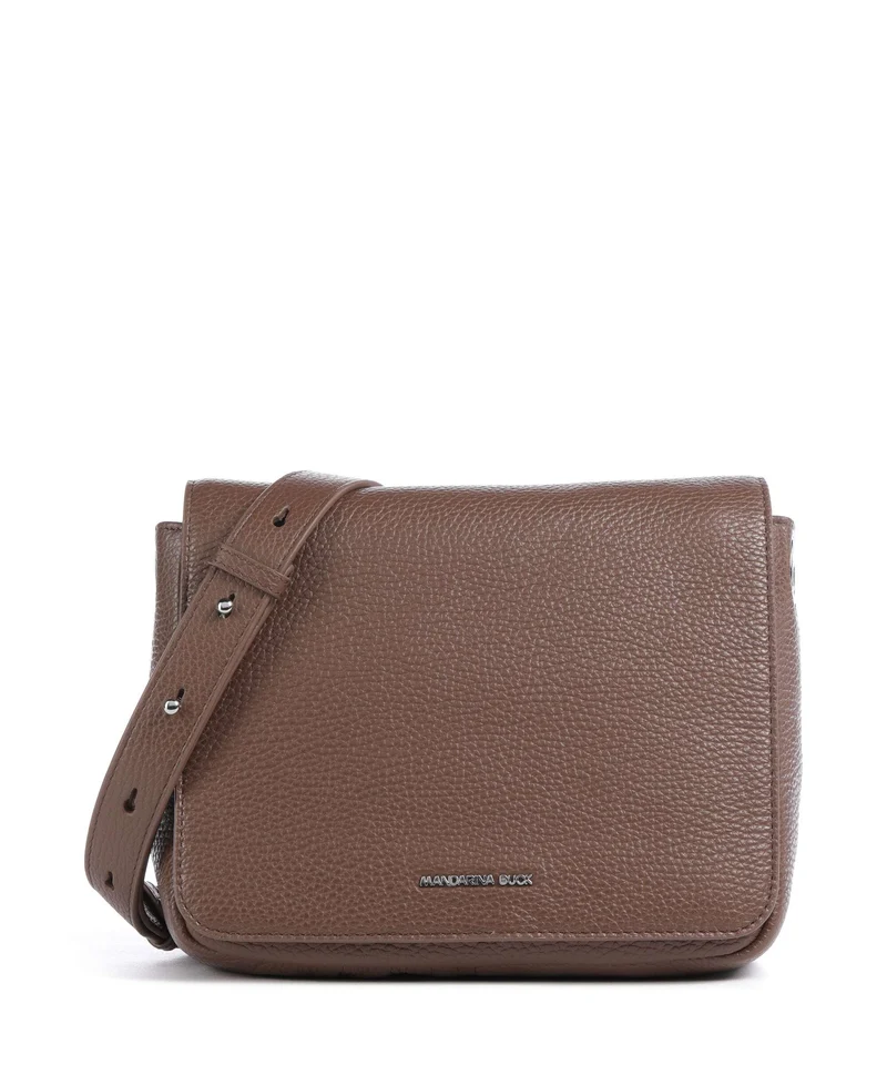 Mandarina Duck Mellow Leather Crossover väska milk chocolate