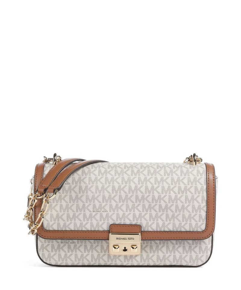 Michael Kors Tribeca Large Axelremsväska vanilla/acorn