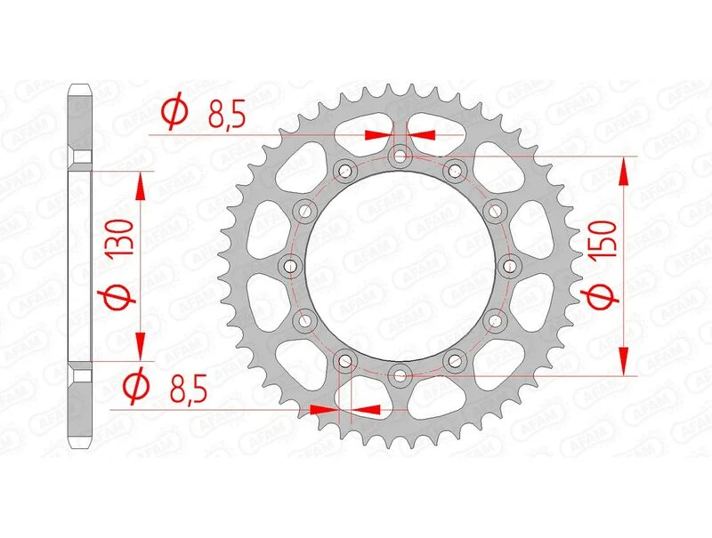 AFAM Steel Standard Rear Sprocket 12323 - 520 12323-47
