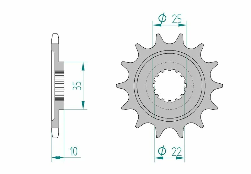 AFAM Steel Standard Front Sprocket 94604 - 520 94604-14