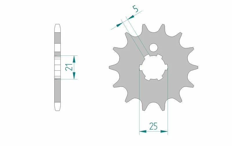 AFAM Steel Standard Front Sprocket 24300 - 520 24300-14