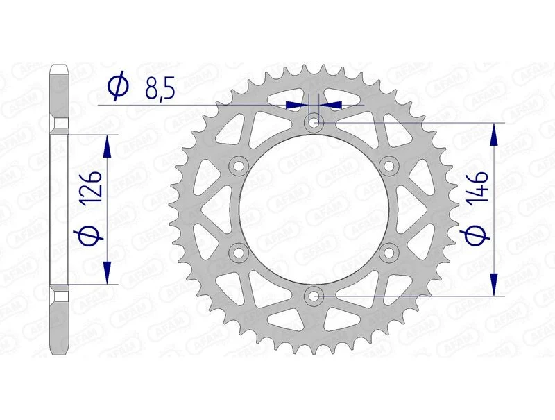AFAM Aluminium Rear Sprocket 15203 - 520 15203N-50