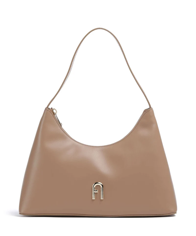 Furla Diamante S Axelremsväska toffee