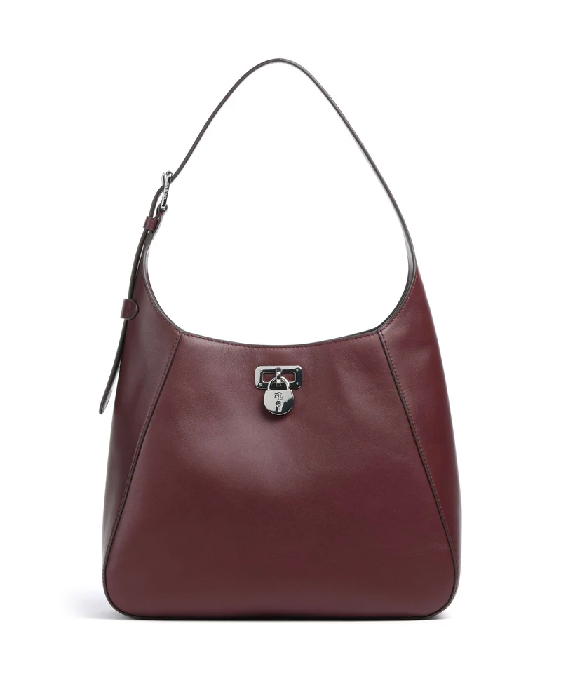 Lauren Ralph Lauren Tanner Large Axelremsväska dark garnet
