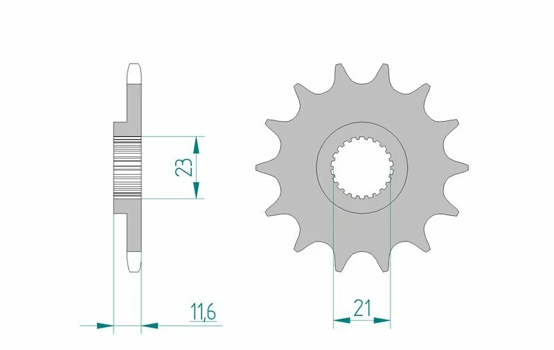 AFAM Steel Standard Front Sprocket 21307 - 520 21307-14