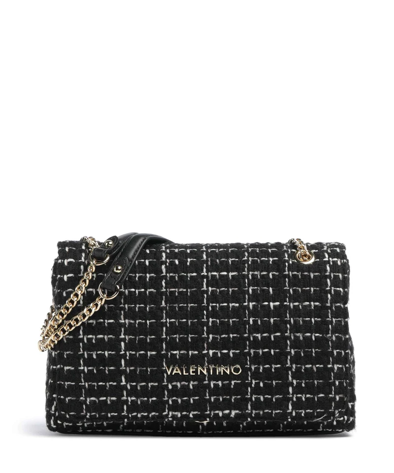 Valentino Bags Tweed Axelremsväska nero/multicolour
