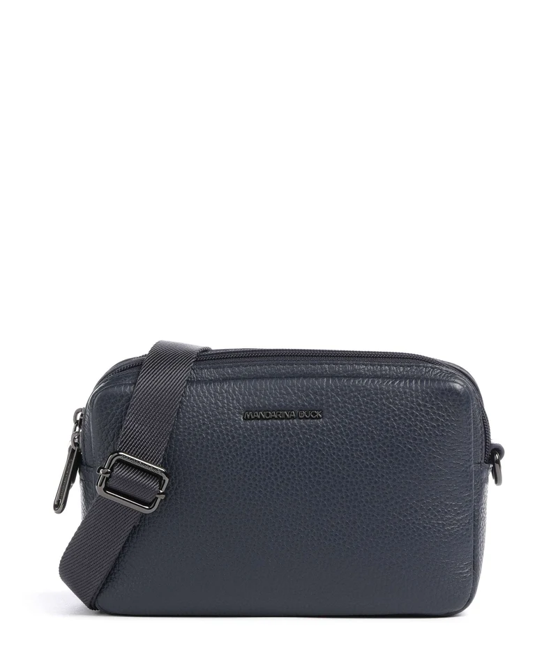 Mandarina Duck Mellow Leather Crossover väska dress blue