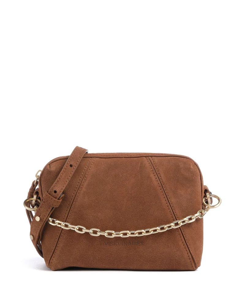 Les Visionnaires Lynn Cozy Chain Crossover väska cognac