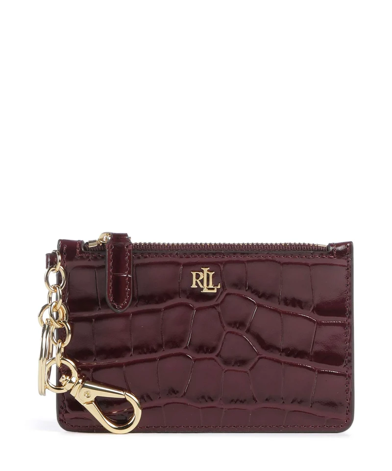 Lauren Ralph Lauren Small Korthållare dark garnet
