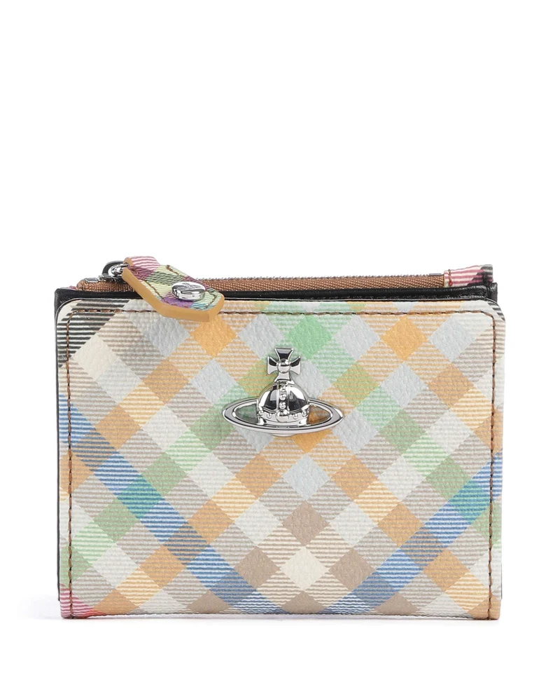 Vivienne Westwood Buccia D'Arancia Slim Korthållare heather plaid