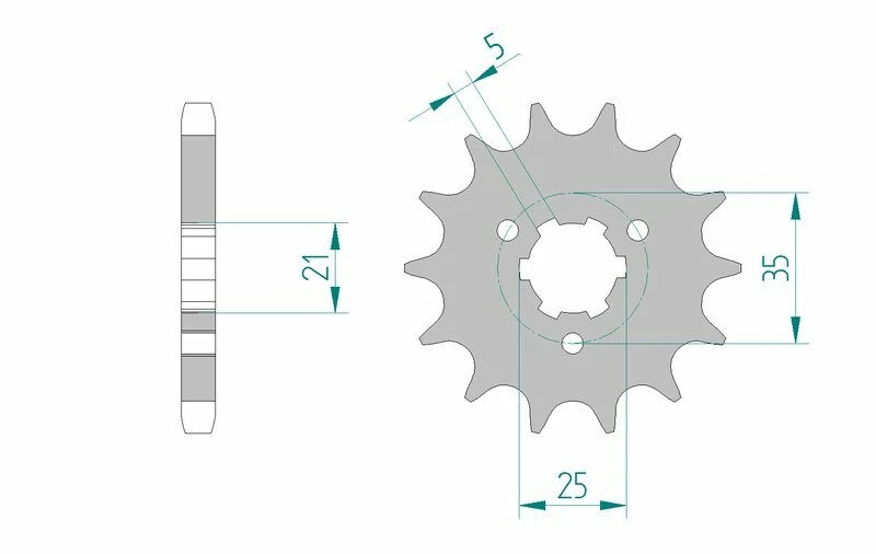 AFAM Steel Standard Front Sprocket 22502 - 530 22502-16