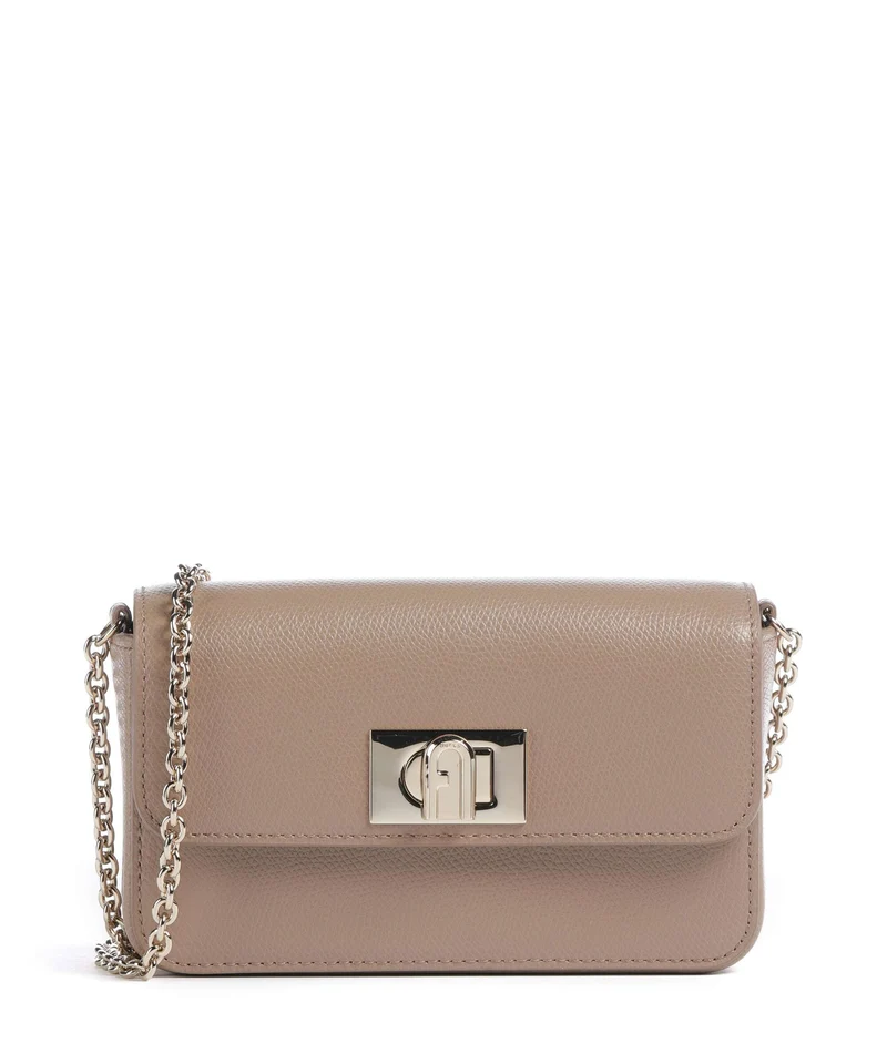 Furla 1927 Mini Crossover väska greige