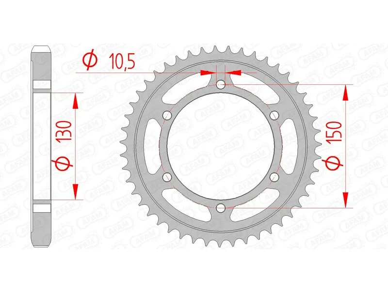 AFAM Steel Standard Rear Sprocket 12801 - 530 12801-41