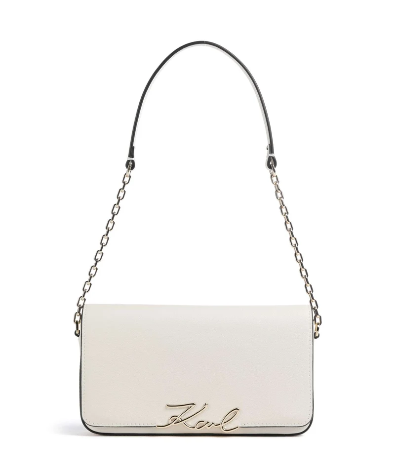 Karl Lagerfeld K/Signature Axelremsväska off white