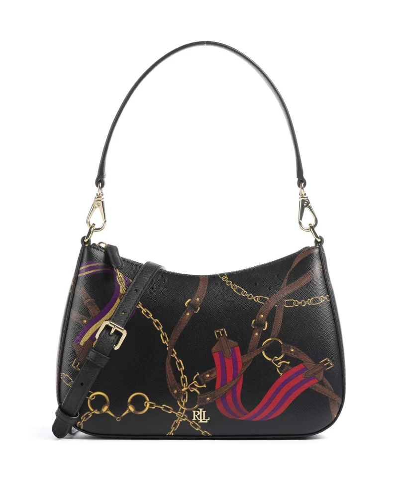 Lauren Ralph Lauren Danni 26 Axelremsväska holiday equestrian belting/black