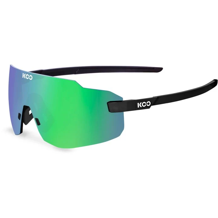 KOO Supernova Sunglasses - Black Matt - Green Mirror