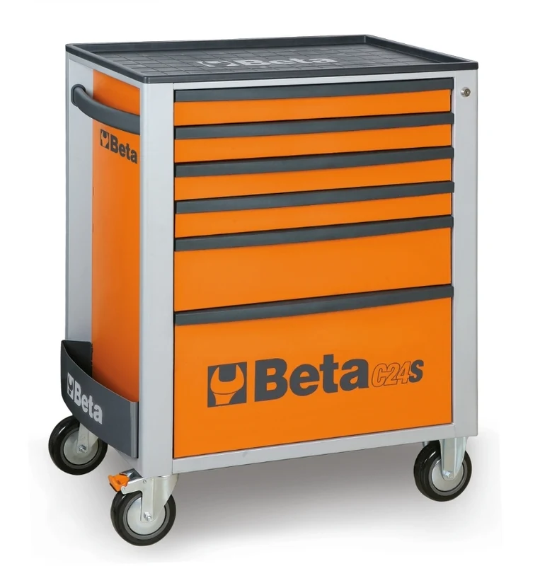 BETA Mobile Roller Cab with six drawers Orange 02400461