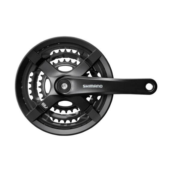 SHIMANO Vevparti FC-TY501 Square 8/7/6-delat 175,0 mm 48-38-28T Svart För vevlagerenhet Med kedjeskydd