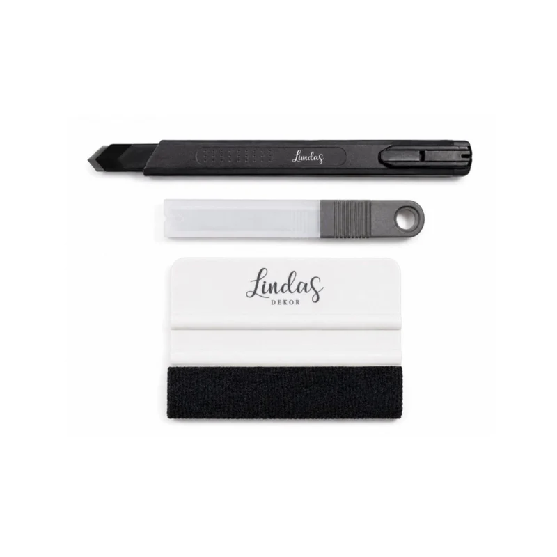 Foliesletter och kniv med 10 extra knivblad