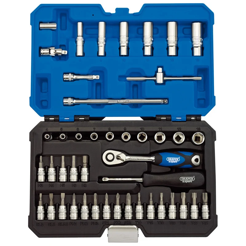 DRAPER Metric 1/4” Sockets & Ratchet Set (44 pieces) 16446.0