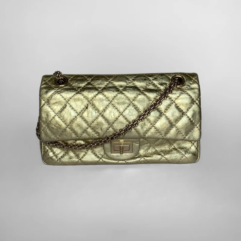 Chanel 2.55 Väska Åldrat kalvskinnsläder