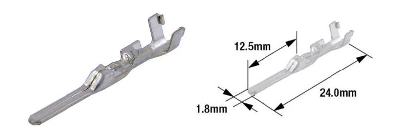 TOURMAX Hane-terminalstift Typ 070 (FRY) – Mässing – 50-pack – ETP-72