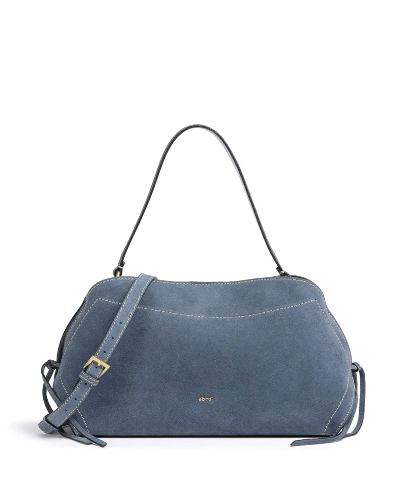 Abro Suede Necessity Small Axelremsväska jeans