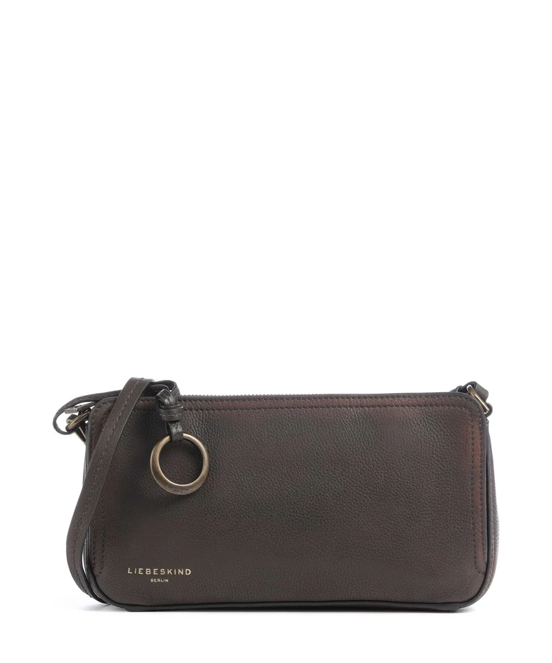 Liebeskind Clarice II Vintage Pebble M Crossover väska deep soil